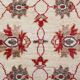Tapis traditionnel en laine crème, petit tapis oriental à motifs floraux rouges 86 x 123 cm