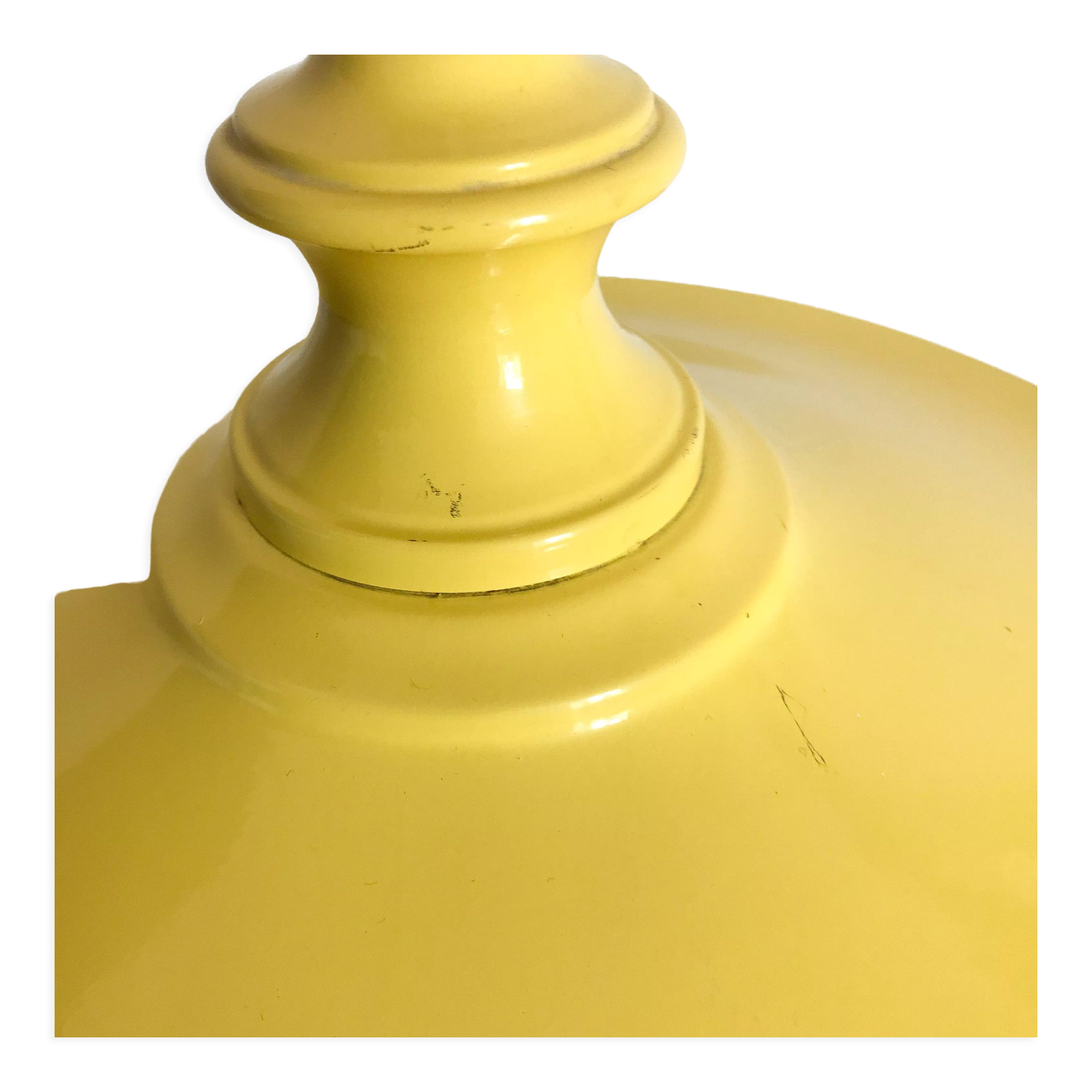 Vintage pendant lamp yellow metal