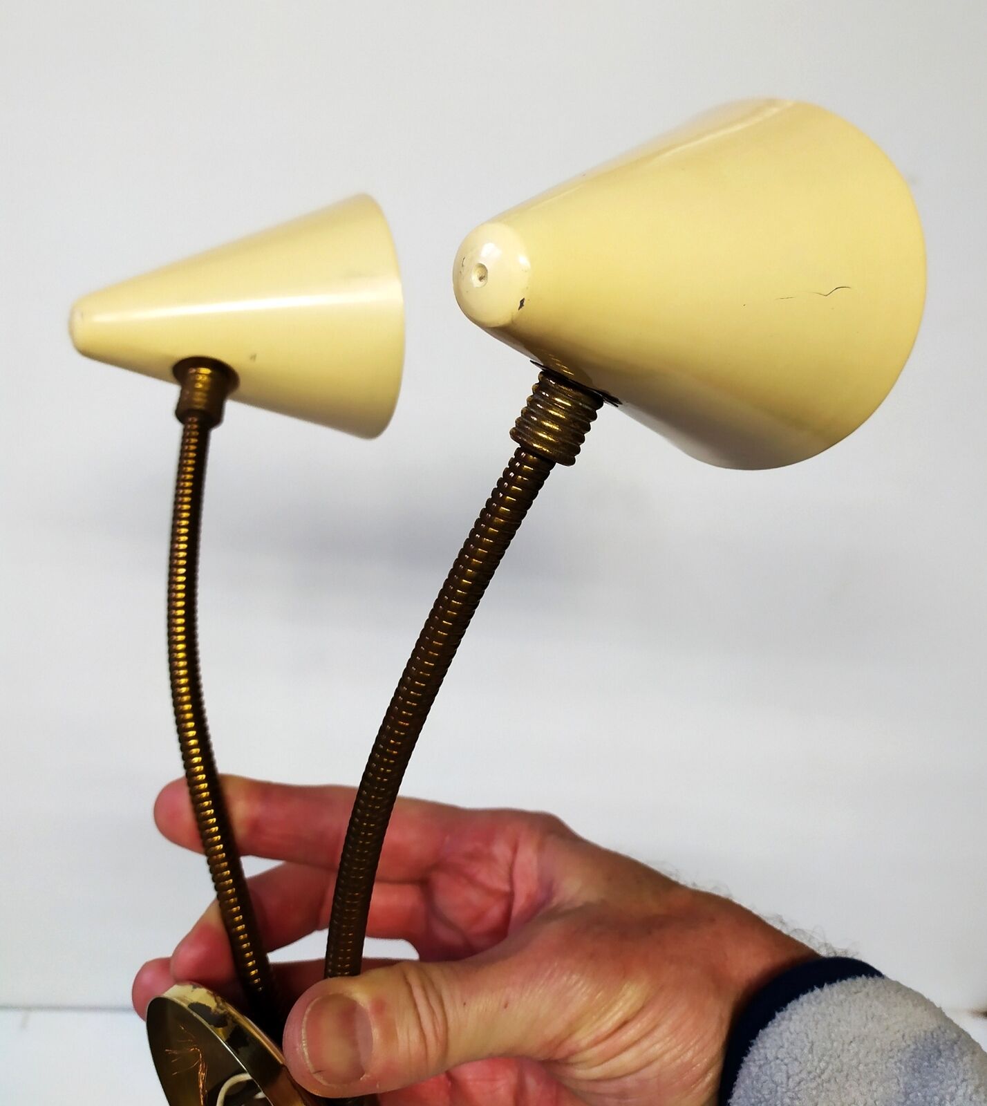 Beige Arredoluce wall lamp from the 1950s