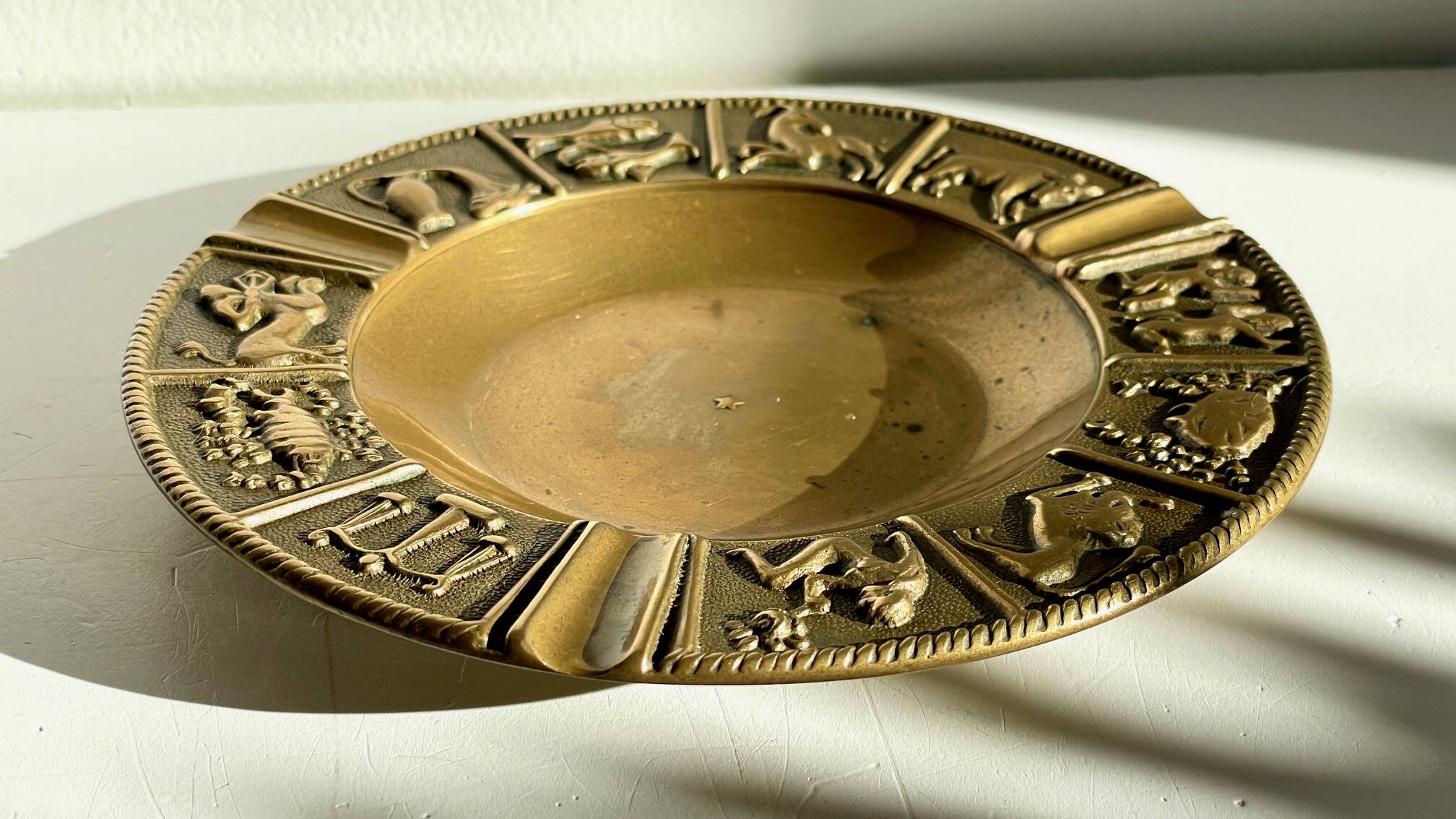 Cendrier en bronze vintage