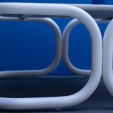 Vintage metal and marble coffee table