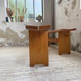Pair of Charlotte Perriand Les Arcs pine benches