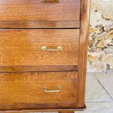 Commode vintage en noyer, pieds compas , circa 1950s