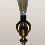 Lámpara de pared vintage de latón dorado, años 60