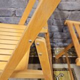 Set de 4 chaises pliantes dépareillées vintage