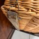 Large old wicker basket - for wood / logs
