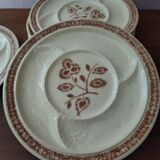Set of 6 old fondue plates