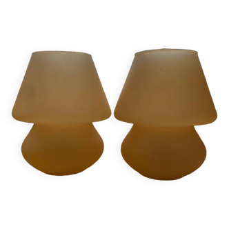 Paire de lampe champignon