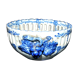 Basket in opaque openwork blue, embroidered earthenware by Malicorne Bourg-Joly Emile Tessier