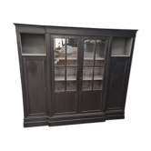 Furniture library industrial office four doors oak black patina