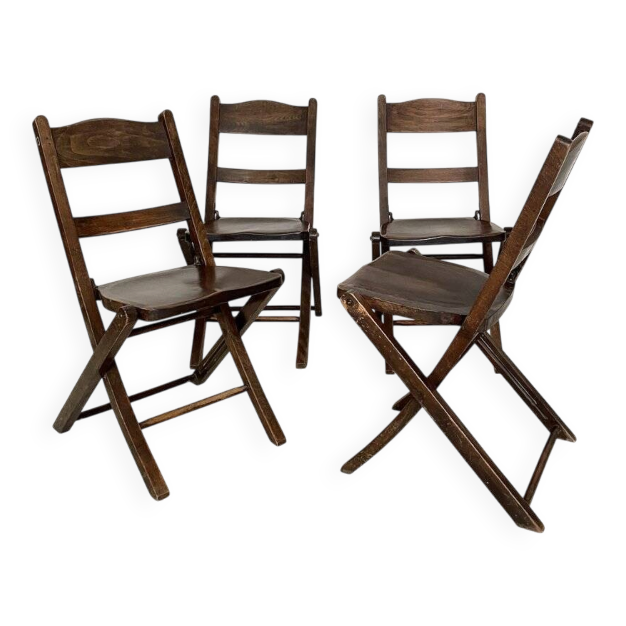 Art Deco Folding Chairs, 1930, Set of 4