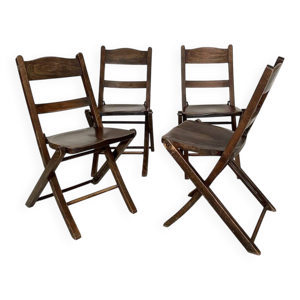 4 chaises pliantes Art - 1930