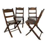 Art Deco Folding Chairs, 1930, Set of 4