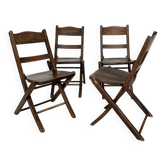 Art Deco Folding Chairs, 1930, Set of 4