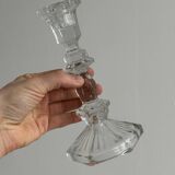 cut glass transparent candlestick