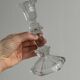cut glass transparent candlestick