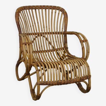 Rotan Dutch Design Belse 8 armchair in very good condition, 1950