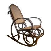 Rocking chair in bentwood and cannage before 1950