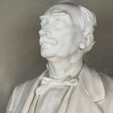 Buste masculin en marbre blanc statuaire, Carrare vers 1900