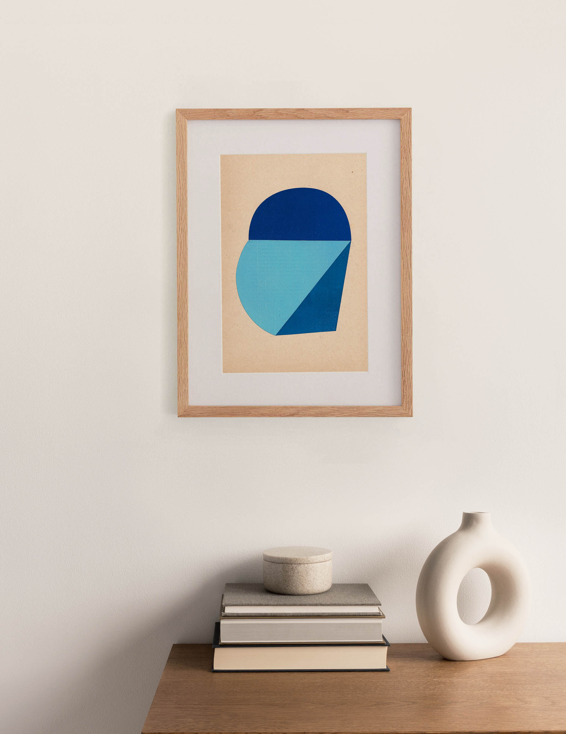 Modernist collage on old paper signed Eawy