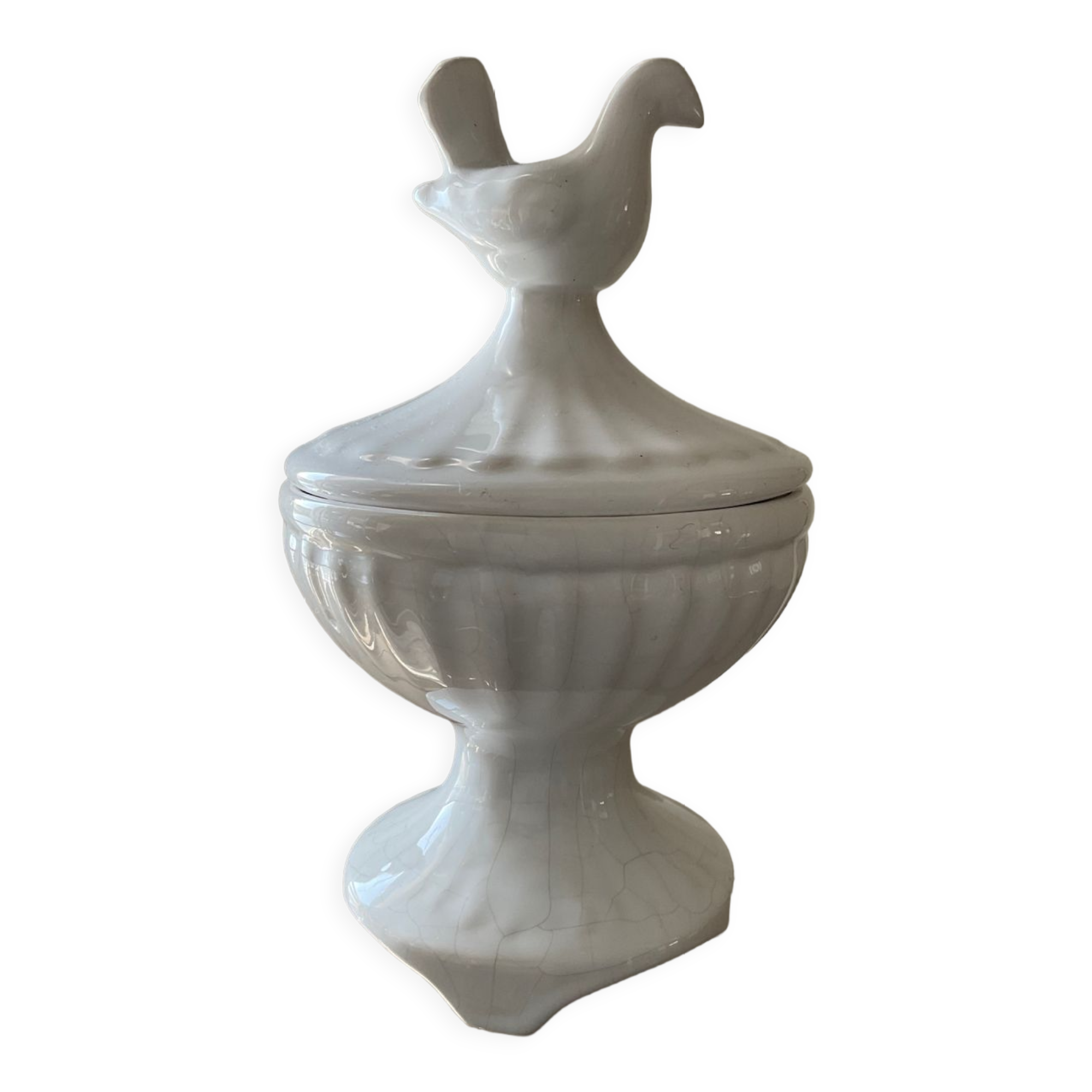 Vintage glazed ceramic candy box