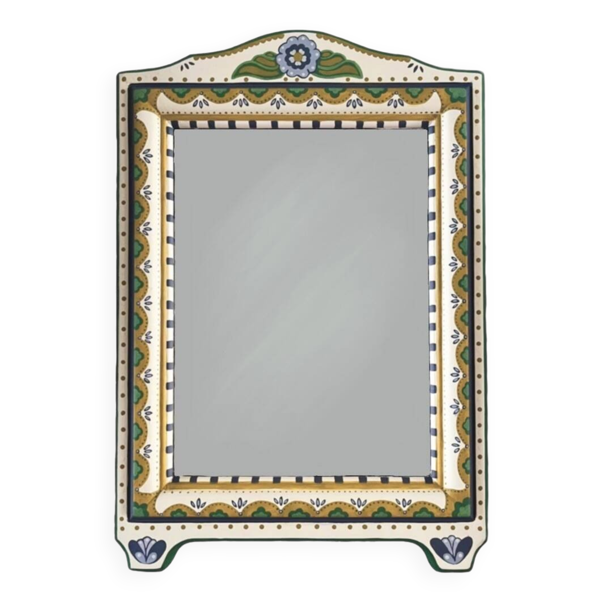 Hand painted floral mirror