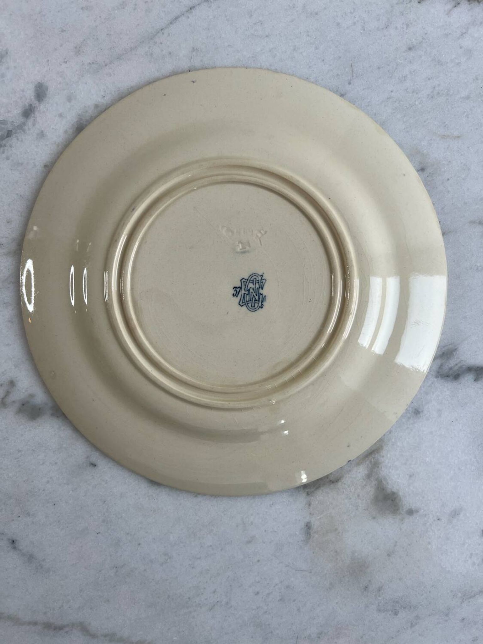 Assiettes plates gien 1937 guirlandes