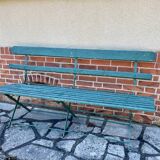 Antique folding garden bench