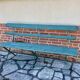 Antique folding garden bench