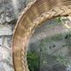 50s woven wicker mirror