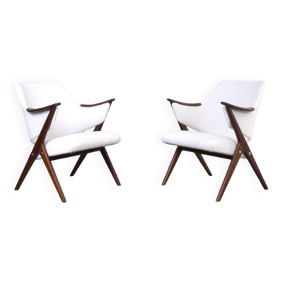 Paire de fauteuils en teck norvégien du milieu du siècle Knott de Brunstad Møbelfabrikk, 1960