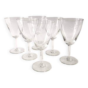 Serie de 6 verres à - vin