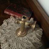 Duo of brass candlesticks