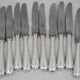 Christofle Baguette, 12 dessert knives, in perfect condition.