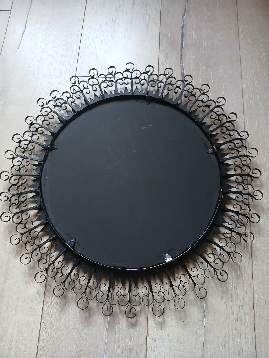Miroir ancien en fer forgé Chaty Vallauris