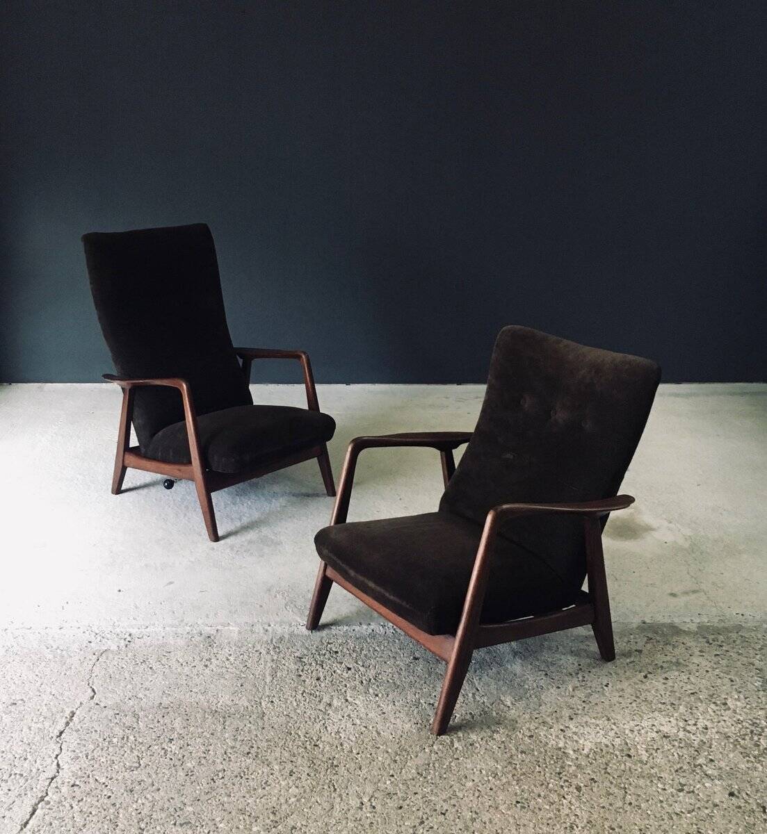 Rock Siësta Lounge Chairs by A. Relling and T. Bekken for Arnestad Bruk, Norway, 1957, Set of 2