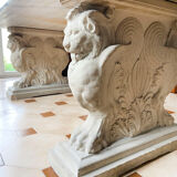 Jean-Charles Moreux style marble and stone table