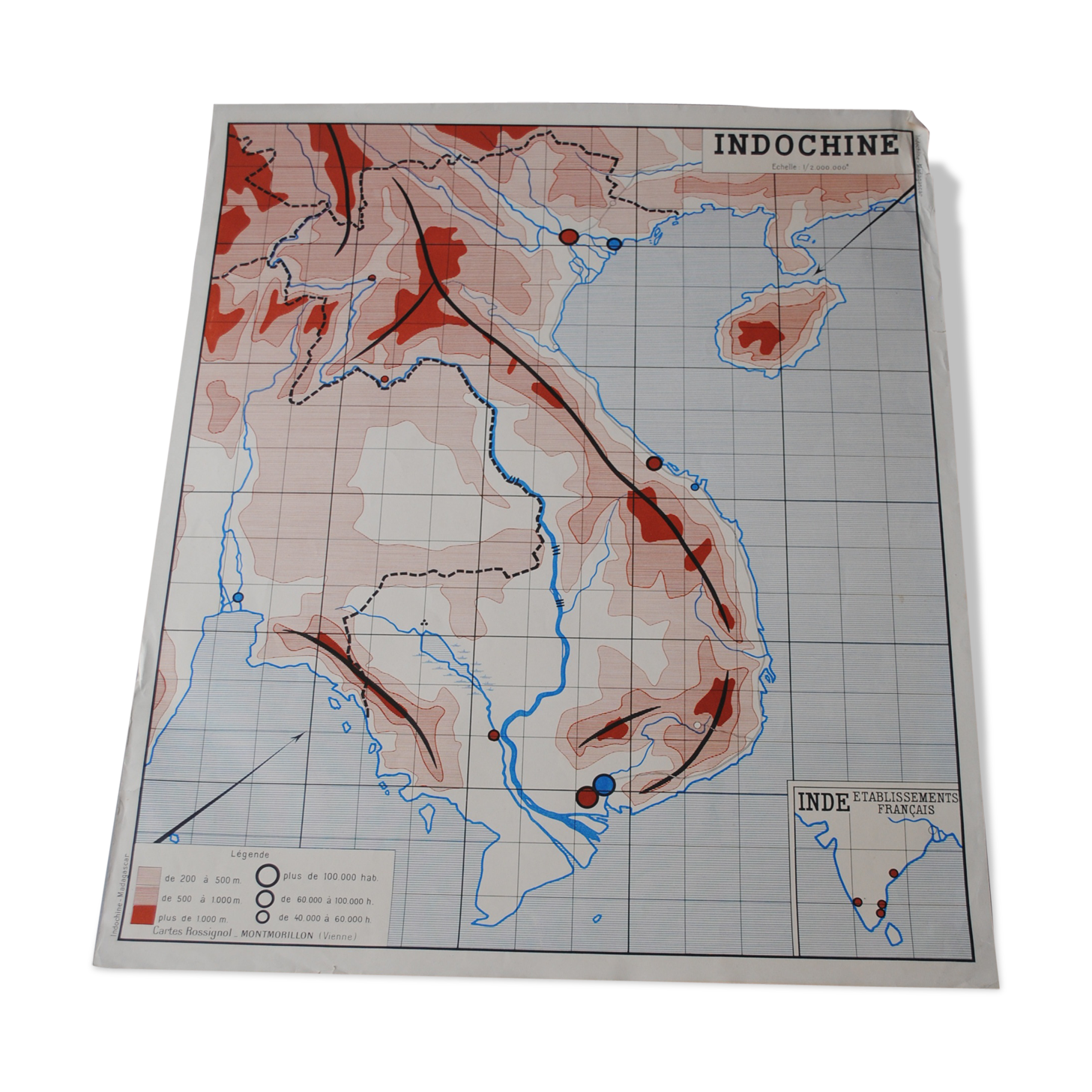 School Nightingale of Indochina and Madagascar map