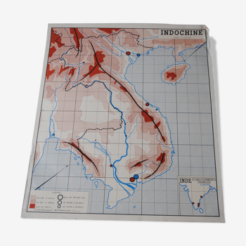 School Nightingale of Indochina and Madagascar map
