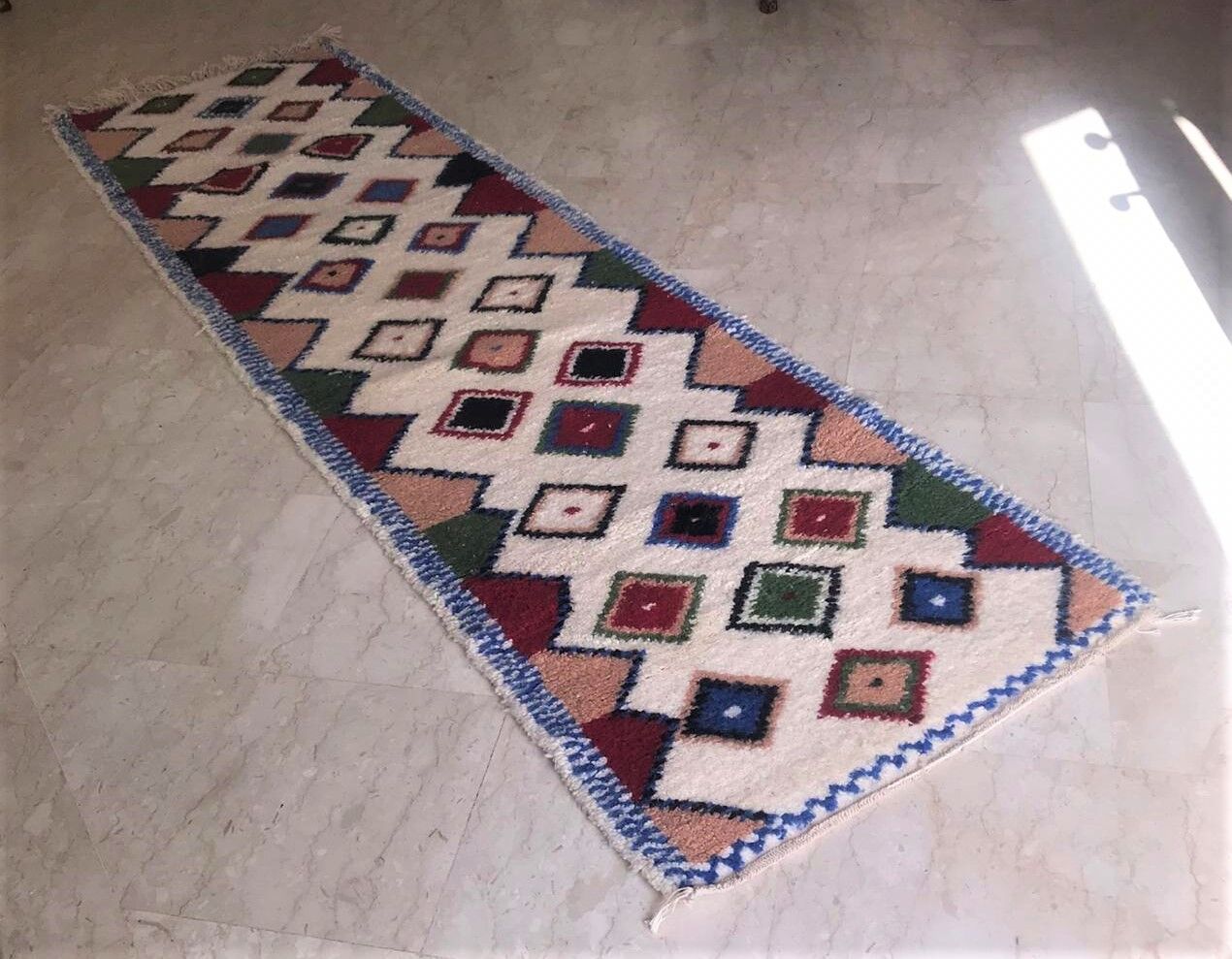 Tapis de Couloir Berbère coloré 85x300 cm