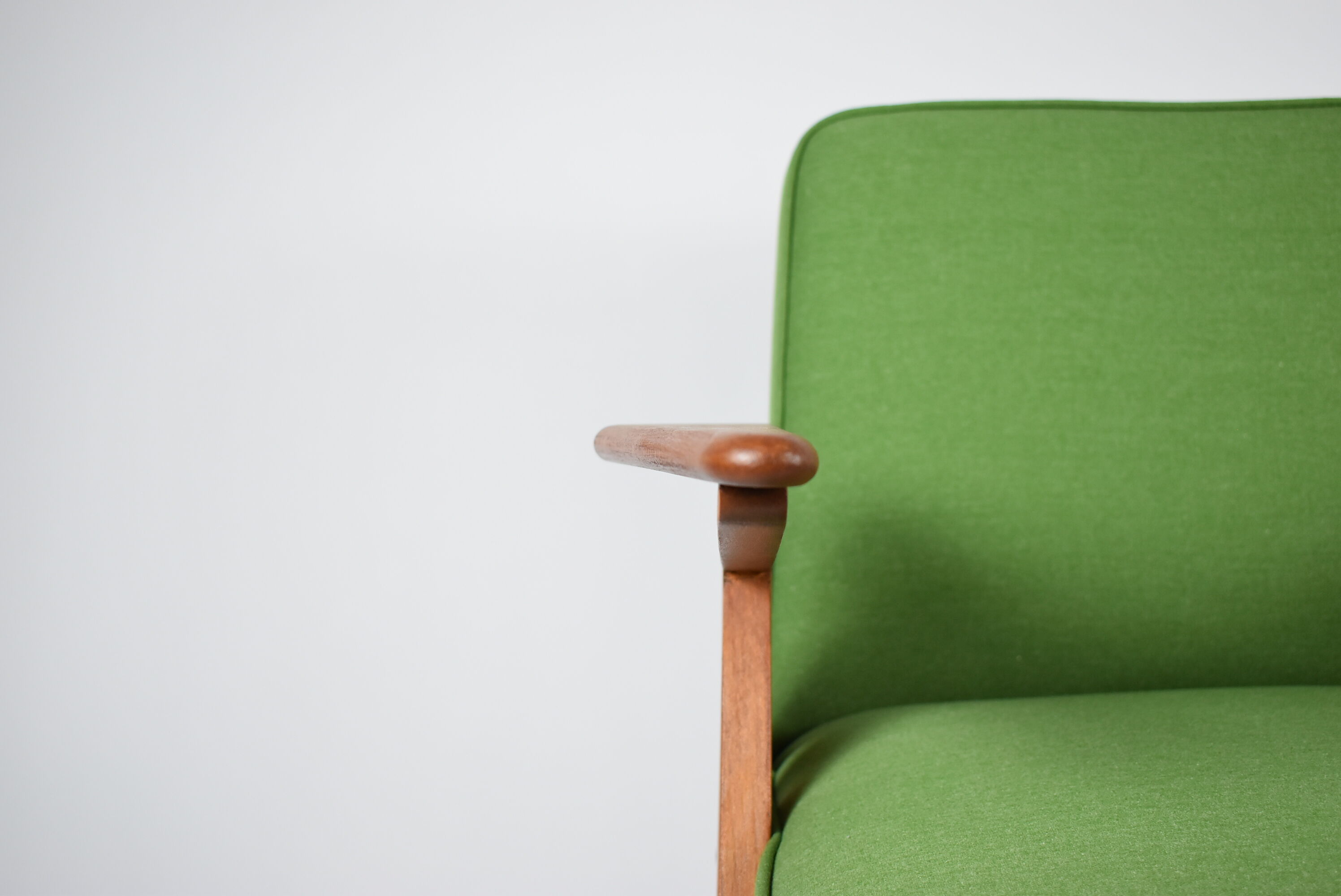 Vintage armchair "Bunny" 1960s, spring green