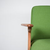 Fauteuil vintage "Bunny" années 1960, vert printemps