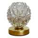 Vintage globe table lamp in molded glass