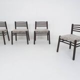 Ensemble de quatre chaises de salle à manger Pastoe, Pays-Bas, années 1970