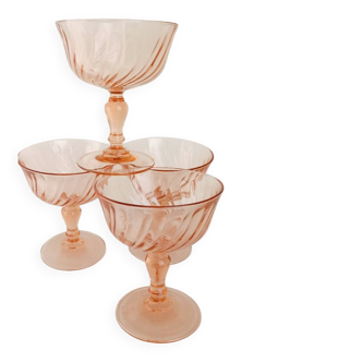 Champagne coupe, pink, rosaline.