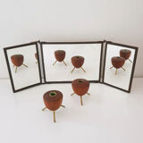 Barber mirror triptych 1900 43x15cm