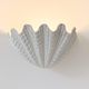 XL vintage shell wall light in plaster, France 1960