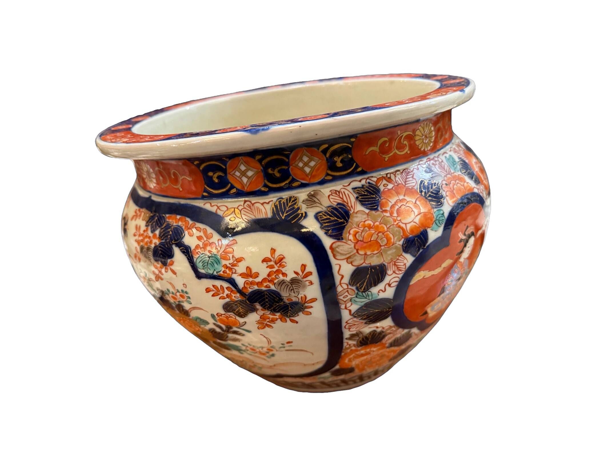 Cache-pot / Jardinière Imari Japan - Meiji period, late 19th - early 20th century