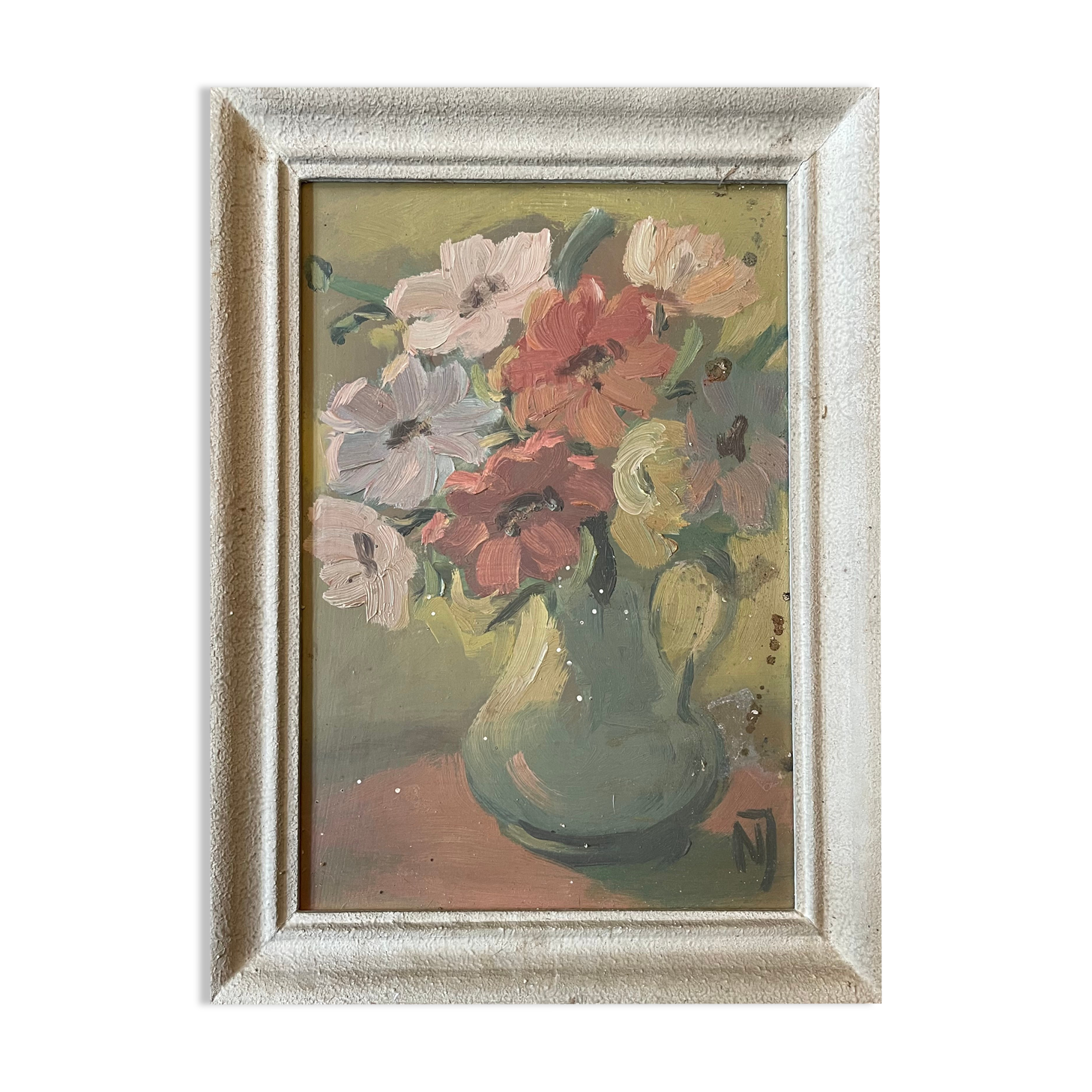 Painting old still life with flowers Still Life XXth
