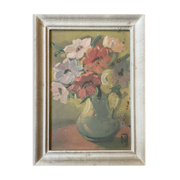 Painting old still life with flowers Still Life XXth